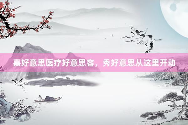 嘉好意思医疗好意思容，秀好意思从这里开动